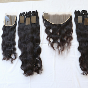 Extensions de cheveux indiens Remy vierges 100% naturels, cuticules alignées, tissage simple, mèches brutes en vrac pour tressage, toutes couleurs - Product Image 2
