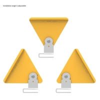 Lot de 3 lampes de signalisation LED solaires rechargeables, clignotantes, pour sécurité routière, balisage de bord de route, IP55, extérieur
