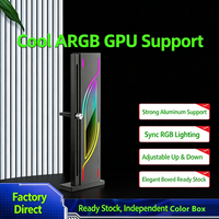 Support de carte graphique ARGB 5V adressable, support vertical réglable en aluminium pour boîtier PC, anti-affaissement