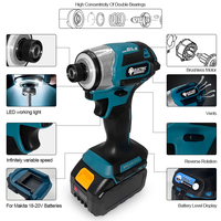Perceuse à percussion électrique sans fil 18V avec batterie, 520 N.m, sans balais, pour usage industriel et bricolage, outils électriques, vente directe usine