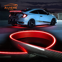 Kit de lèvre d'aileron arrière de troisième feu de freinage à LED universel bon marché d'usine pour les feux de freinage de coffre de voiture Finis en fibre de carbone