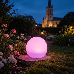 Lampe sphérique LED pour jardin, lampe décorative à changement de couleur pour patio, cour, paysage - Product Image 4