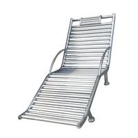 Fauteuil de massage pour piscine et spa en acier inoxydable, lit d'eau, design ergonomique pour le soulagement du stress et la relaxation corporelle