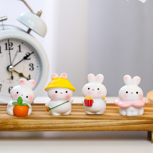 ของตกแต่งรถยนต์รูปกระต่ายการ์ตูน Ruijie ทำจากเรซิ่น สำหรับตกแต่งภายในคอนโซลกลาง - Product Image 2