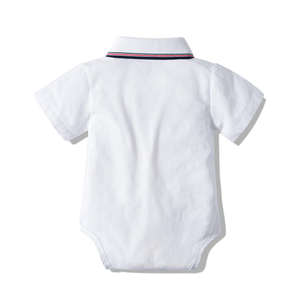 Vêtements pour bébé nouveau-né d'été, chemise à manches courtes, barboteuse, <span class=keywords><strong>ensemble</strong></span> de vêtements pour tout-petit garçon - Product Image 5