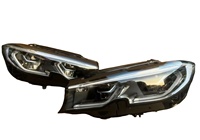 Conjunto de Faros Delanteros con Luz Diurna de Doble Color Amarillo y Blanco para BMW Serie 3 G20 G28 Modificados, Modelos 19-22