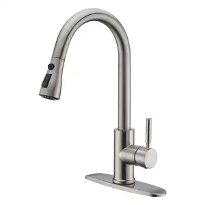 Grifo de cocina estilo rústico en oferta con rociador extraíble y cartucho cerámico, de un solo orificio y un solo manillar - Product Image 1