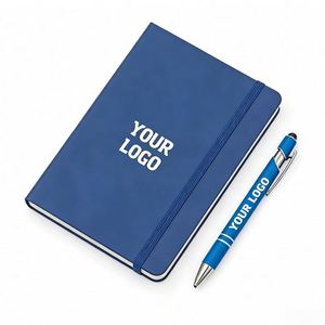 Promo Business Gift Manufacturer Door to Door Shipping Notebook School Children Student A5 A6 Custom Leather Notebook with Logo - Product Image 1