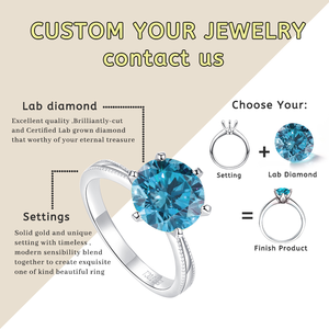 Starsgem đẹp bầu trời màu xanh ngọc lục bảo cắt 0.5-1CT 4*6-5*7mm lỏng phòng thí nghiệm phát triển kim cương xanh - Product Image 5