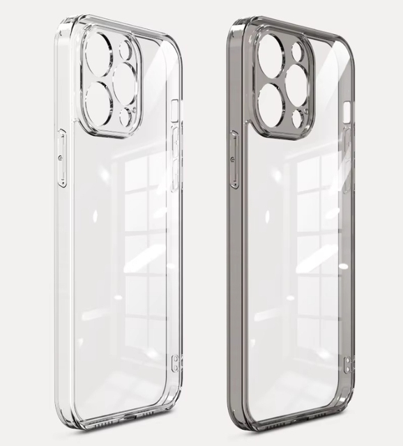 No Yellowing Shockproof clear Glass Mobile Phone case for iPhone 16 Pro Max