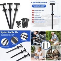 Attaches-câbles en nylon transfrontaliers autobloquants avec boucle auto-agrippante universelle