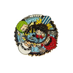 高品质制造供应商定制时尚设计可爱卡通搪瓷翻领别针徽章旋转搪瓷别针 - Product Image 2