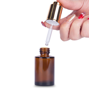 Botellas de vidrio ámbar de 1oz con cuentagotas de aluminio para aceites esenciales, productos químicos de laboratorio de química, colonias y perfumes - Product Image 5