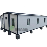Maisons modulaires préfabriquées extérieures entièrement équipées, 3 chambres, 2 salles de bain, duplex à double aile, plans de maisons conteneurs de 40 pieds extensibles