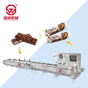 Shengwei machine d'emballage de flux pour petits gâteaux, avoine, sucre, chocolat, oreiller