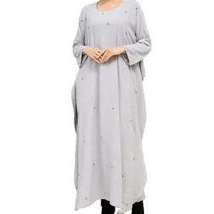YUXI 2024 nuova moda CEY Musiln Abaya vestiti con perla per la vita quotidiana delle donne musulmane