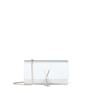 Pochette pour femme avec chaîne en métal argenté et pompon - Product Image 1