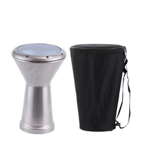 Darbuka Arabe de Haute Qualité Personnalisable, Tambour à Main du Moyen-Orient avec Tête en Peau de Mouton de 8,5 Pouces et Corps en Bois de Bouleau