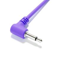 Câble patch coudé 3,5 mm à conducteur en cuivre et gaine PVC pour synthétiseur modulaire Eurorack – Profil mince pour un gain de place, idéal pour studio de musique