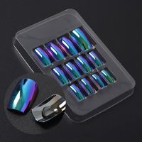 Demi-couverture en gel UV ABS pré-conçue, pointes d'ongles carrées courtes pour salon, certifiées CE