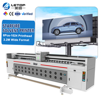 Impresora de Inyección de Tinta Solvente LETOP 3200MM Starfire 1024 Cabezales, Impresión Digital Comercial para Pequeñas Empresas, Máquina para Imprimir Pancartas