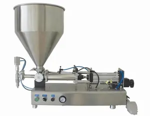 High-accuracy semi-automatic 100ml-1000ml aluminum small empty bottle jam plastic jar filling machine with CE GMP