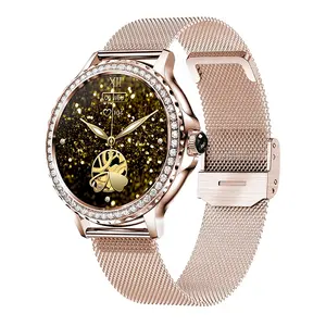 2024 Fashion Gold Color Smart Watch NX19 1.3 INCH Round Screen Call IP67 Waterproof Smartwatch For Women