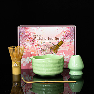Ensemble de Chawan Matcha de basse quantité minimale de commande personnaliser l'emballage ensemble de fouet Matcha de cérémonie japonaise avec Chasen en <span class=keywords><strong>bambou</strong></span> - Product Image 2