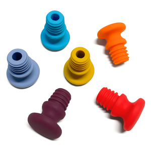 Bouchons de bouteille de vin en silicone souple réutilisables avec logo personnalisé, couvre-bouteille hermétique, vente en gros - Product Image 2