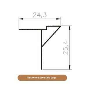Bande de drainage plate en alliage d'aluminium pour murs extérieurs, avant-toits, gouttières et rebords de fenêtre, avec revêtement <span class=keywords><strong>sable</strong></span> - Product Image 6