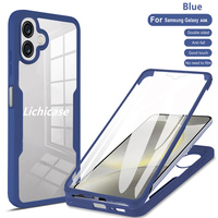 Lichicase clair conception antichoc Double face 360 étui de Protection complet pour Samsung A06 A16 A35 couverture