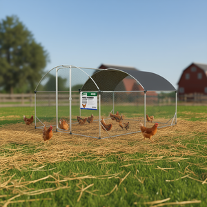 Gallinero metálico Db de 19.7x9.8x6.6 pies, recinto exterior para avicultura - Product Image 2