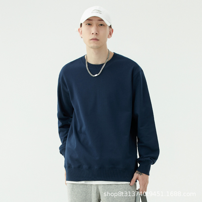 Cuello redondo, azul tinta, BYW3001 [Talla asiática]