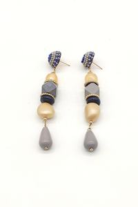 Precio competitivo, accesorio de moda para mujer, cuentas redondas coloridas de madera y vidrio, Pendientes colgantes, regalo - Product Image 4