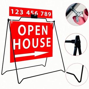 Custom Yard Open House Sign Foldable Swing Metal a <b>Frame</b> Stand - Product Image 4