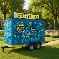 Camion de nourriture multifonction Desserts Bubble Tea Camion de nourriture entièrement équipé Remorque mobile de boulangerie de crème glacée avec cuisine complète