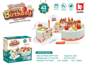 Ensemble de jouets de cuisine éducatifs pour enfants en plastique coupe de fruits cadeau d'anniversaire avec lumière <span class=keywords><strong>PC</strong></span> matériel boîte emballée - Product Image 5