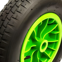 Nouvelles roues de brouette pneumatiques en acier et caoutchouc Hanak 389x101mm 16 pouces 400-8 pour restaurants et hôtels