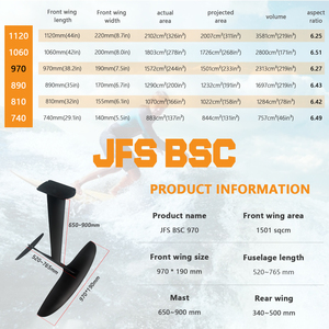 JFS BSC970 Hydrofoil Carbon Fiber Surfboard-Black 1 Year Warranty Ocean Waters Wave <b>Surfing</b> BSC 970 Hydrofoil BSC970 JFS BSC970 - Product Image 4