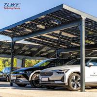 Structure de carport solaire étanche avec cadre en aluminium pour zone de service et centre commercial