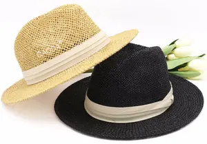 D D New Customized Design Breathable Handmade Paper String Straw Panama Hat For Unisex Wholesale From China