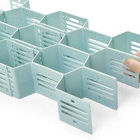 A2796 Boîte de rangement modulaire rectangulaire en aluminium et plastique PP, avec tiroirs, pour sous-vêtements et articles de rangement en vrac, pour l'exportation
