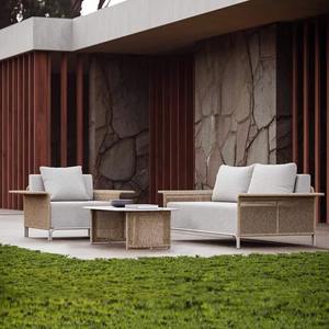 Conjunto de Sofás de Jardín en Forma de L, Ratán PE, Estructura Metálica, Muebles de Patio Impermeables - Product Image 3