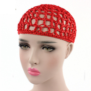 Bonnet de <span class=keywords><strong>nuit</strong></span> au crochet fait à <span class=keywords><strong>la</strong></span> main <span class=keywords><strong>filet</strong></span> à <span class=keywords><strong>cheveux</strong></span> en maille femmes sommeil chapeau de <span class=keywords><strong>nuit</strong></span> couverture Turban tricoté filets d'enveloppement de <span class=keywords><strong>cheveux</strong></span> - Product Image 6