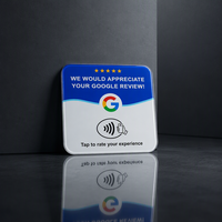 Kartu Ulasan NFC Akrilik Kustom 13.56MHz Kartu Tap Rating Google Anti Gores