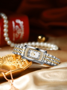 Reloj de cuarzo elegante de lujo para mujer, banda de acero inoxidable <span class=keywords><strong>Excel</strong></span>, reloj de pulsera informal vintage con diamantes luminosos - Product Image 6