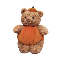 Peluche d'Halloween : Ours Citrouille, Aubergine Vampire, M. Aubergine en Cape – Poupée en Peluche pour Fêtes et Cadeaux de Fêtes, Vente en Gros
