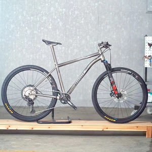 Haofutan, la mejor venta completa, marco <span class=keywords><strong>de</strong></span> titanio 29er Mtb, freno <span class=keywords><strong>de</strong></span> disco XTR DI2 142*12mm, espaciador trasero, tubo <span class=keywords><strong>de</strong></span> cabeza integrado, ajuste OEM, horquilla izquierda - Product Image 4