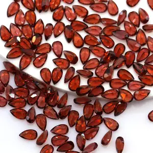 Factory wholesale high quality hot selling natural red garnet loose gemstone pear cut for jewelry