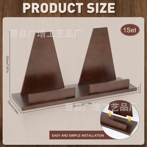Wooden Vinyl <b>Record</b> Rack Desktop Display Storage <b>Stand</b> For CD And Miscellaneous Items - Product Image 4